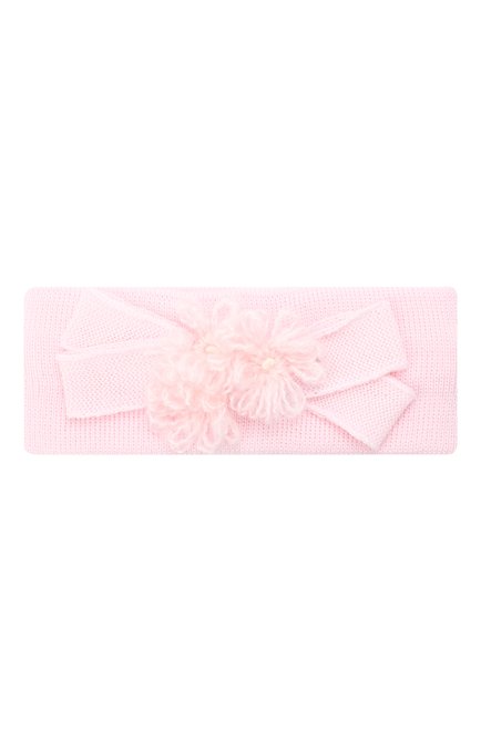 Детская шерстяная повязка CATYA розового цвета, арт. 024814 | Фото 1 (Материал: Шерсть, Текстиль; Региональные ограничения белый список (Axapta Mercury): RU)