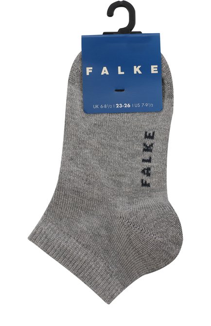 Детские укороченные носки FALKE серого цвета, арт. 12154 | Фото 1 (Материал: Хлопок, Текстиль; Статус проверки: Проверено, Проверена категория; Кросс-КТ: Носки)