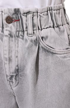 Женские джинсы BLCV светло-серого цвета, арт. 102DVHMC038_MG | Фото 5 (Кросс-КТ: Деним; Стили: Гранж; Материал внешний: Хлопок, Деним; Силуэт Ж (брюки и джинсы): Слим; Длина (брюки, джинсы): Укороченные)