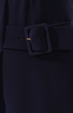 Женская шелковая юбка GIORGIO ARMANI синего цвета, арт. 9WHNN020/T0010 | Фото 5 (Материал внешний: Шелк; Женское Кросс-КТ: Юбка-одежда; Длина Ж (юбки, платья, шорты): Миди; Статус проверки: Проверено, Проверена категория)