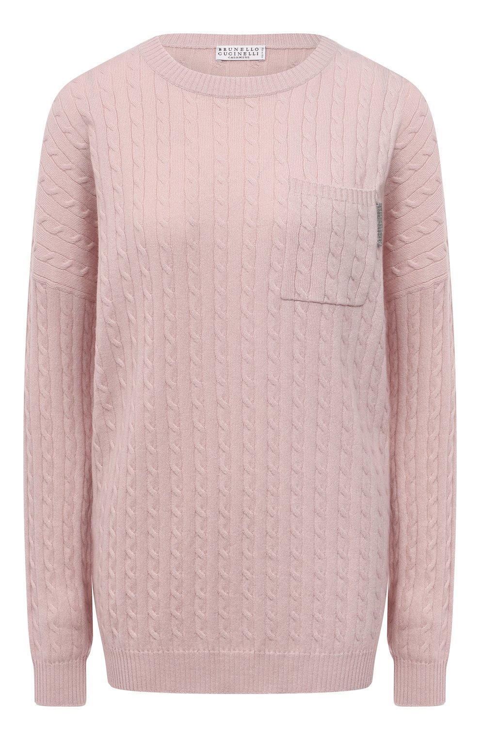 Кашемировый пуловер Brunello Cucinelli Розовый M12182810 5576193
