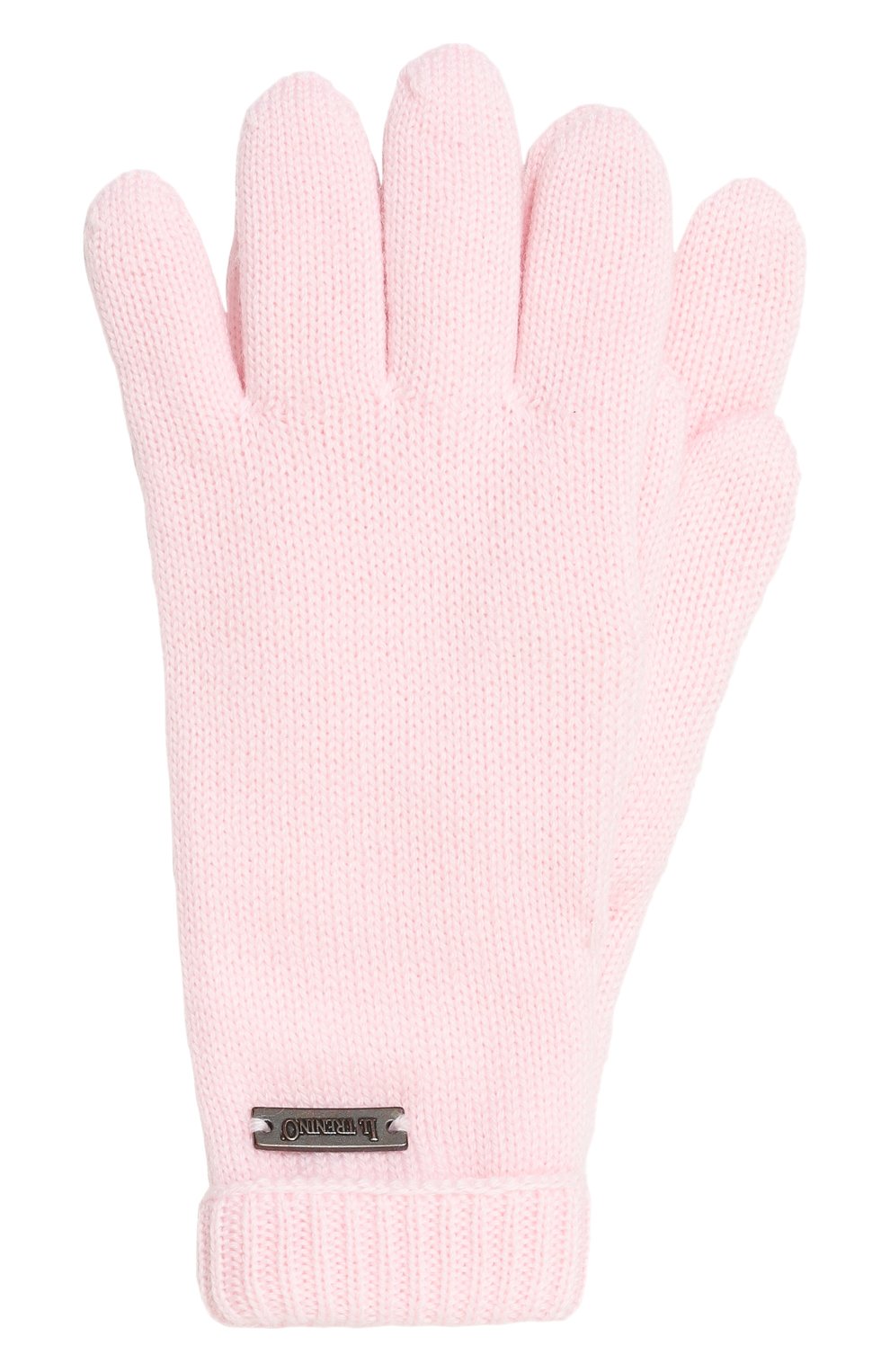 Детские шерстяные перчатки IL TRENINO светло-розового цвета, арт. CL-4063/J | Фото 1 (Материал: Текстиль, Шерсть; Материал сплава: Проставлено; Нос: Не проставлено)