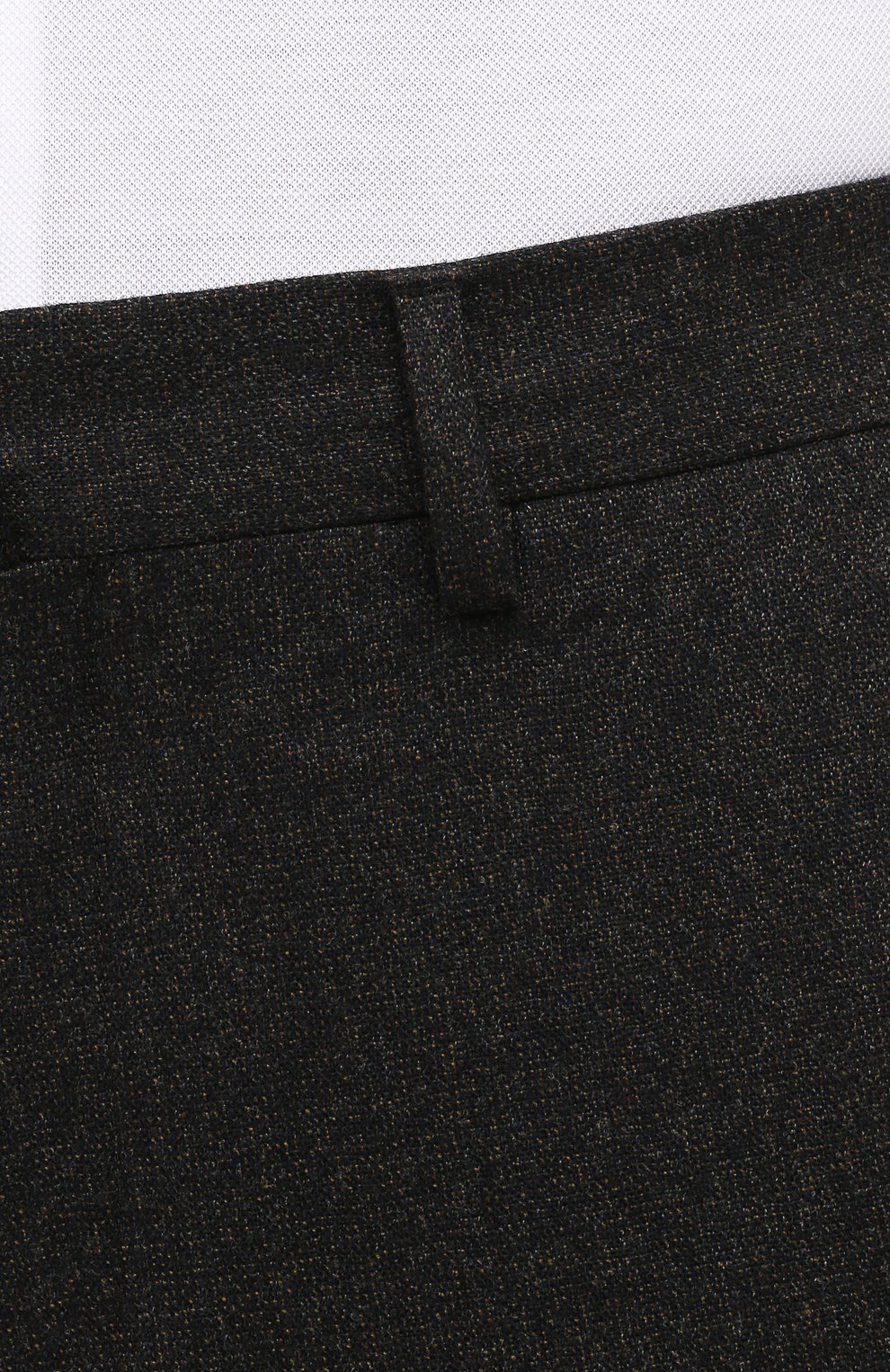 Мужские шерстяные брюки LORO PIANA коричневого цвета, арт. FAL3004 | Фото 5 (Материал внешний: Шерсть; Длина (брюки, джинсы): Стандартные; Региональные ограничения белый список (Axapta Mercury): RU; Материал подклада: Синтетический материал; Случай: Формальный)