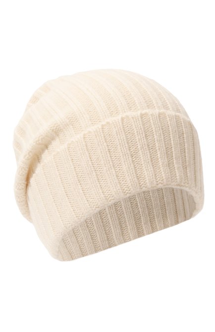 Женская кашемировая шапка ARCH4 кремвого цвета, арт. MEGAN/KNBE127 | Фото 1 (Материал сплава: Проставлено; Материал: Шерсть, Кашемир, Текстиль; Нос: Не проставлено)