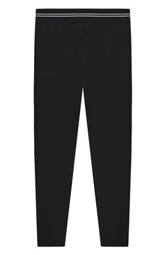Детские хлопковые легинсы MSGM KIDS черного цвета, арт. MS029461 | Фото 2 (Девочки Кросс-КТ: Леггинсы-одежда; Материал сплава: Проставлено; Нос: Не проставлено; Материал внешний: Хлопок)