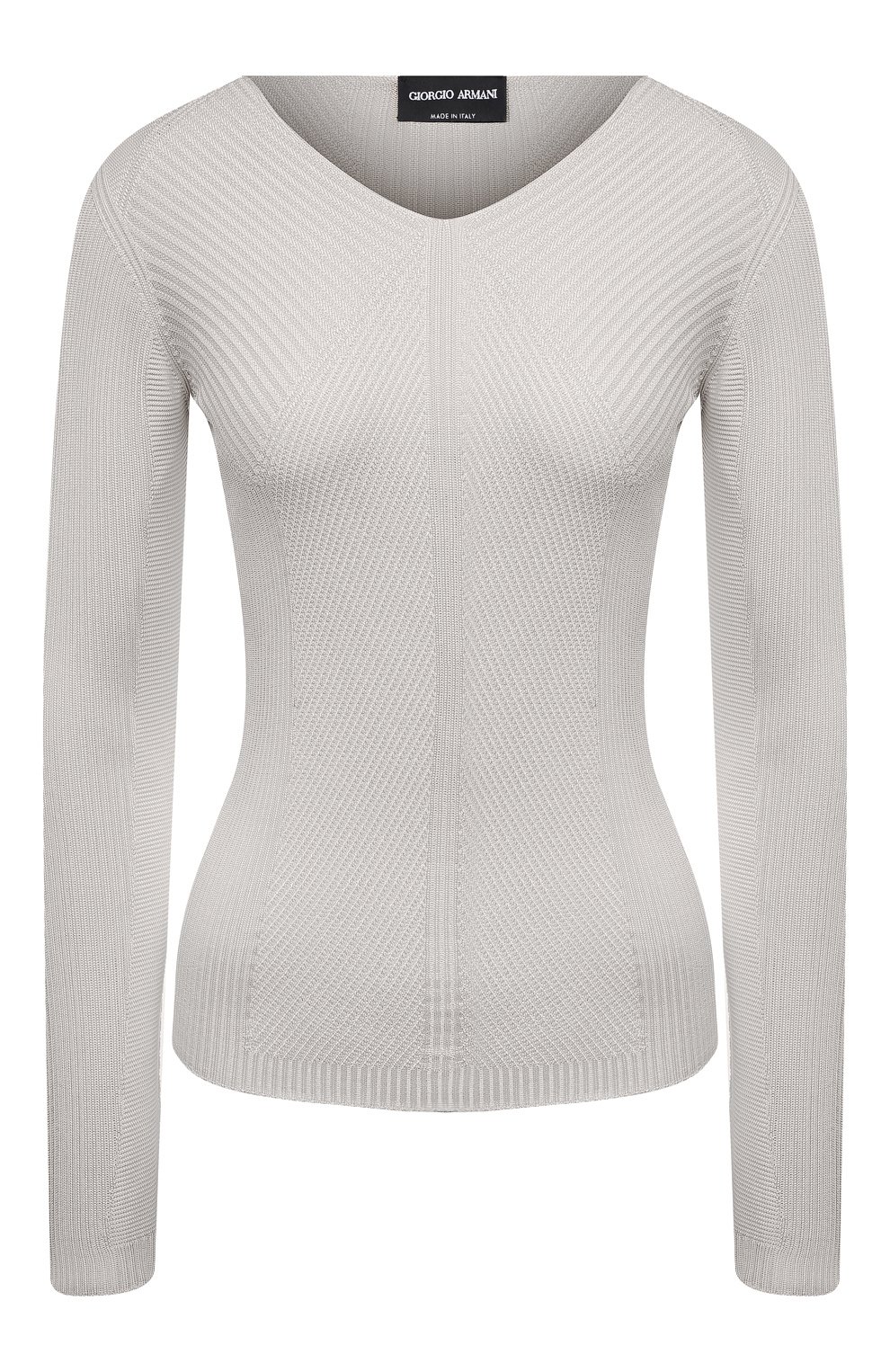 Шелковый пуловер Giorgio Armani Серый 3KAM14/AM37Z 5546220