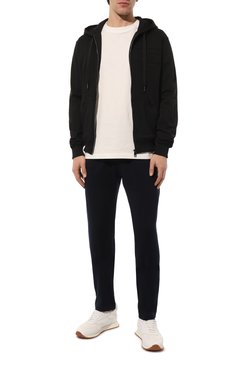 Мужские хлопковые брюки KITON темно-синего цвета, арт. UK1051M | Фото 2 (Случай: Повседневный; Материал внешний: Хлопок; Стили: Кэжуэл)