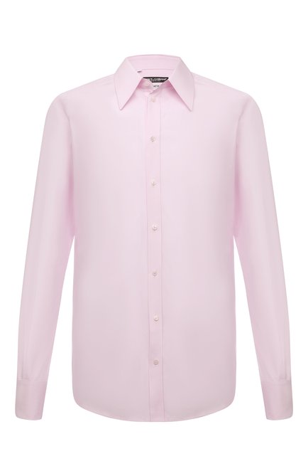 Мужская хлопковая сорочка DOLCE & GABBANA светло-розового цвета по цене 36300 руб., арт. G5IX8T/FU5TI | Фото 1