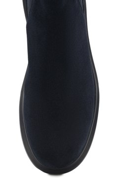 Мужские замшевые челси ALEXANDER MCQUEEN темно-синего цвета, арт. 586198/WHXK2 | Фото 5 (Материал внутренний: Натуральная кожа; Материал утеплителя: Без утеплителя; Подошва: Массивная; Мужское Кросс-КТ: Сапоги-обувь, Челси-обувь; Материал внешний: Замша)