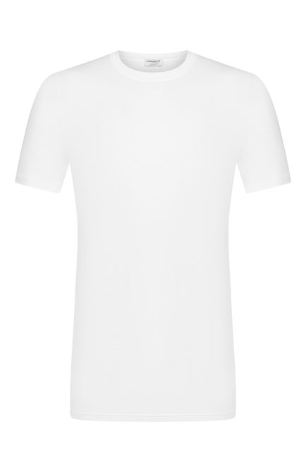 Мужская футболка ZIMMERLI белого цвета, арт. 700-1341 | Фото 1 (Длина (для топов): Стандартные; Рукава: Короткие; Материал внешний: Синтетический материал; Мужское Кросс-КТ: Футболка-белье; Статус проверки: Проверена категория; Кросс-КТ: домашняя одежда)