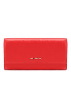 Женские кожаный кошелек COCCINELLE красного цвета, арт. E2 FW5 11 03 01 | Фото 1 (Материал: Натуральная кожа)