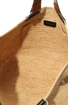 Женский сумка-шопер ISABEL MARANT бежевого цвета, арт. PP0396-22P021M/BAHIBA | Фото 5 (Сумки-технические: Сумки-шопперы; Материал: Растительное волокно; Размер: large)