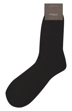 Мужские хлопковые носки ZIMMERLI темно-серого цвета, арт. 2501/10-5 | Фото 1 (Кросс-КТ: бельё; Материал сплава: Проставлено; Нос: Не проставлено; Материал внешний: Хлопок)
