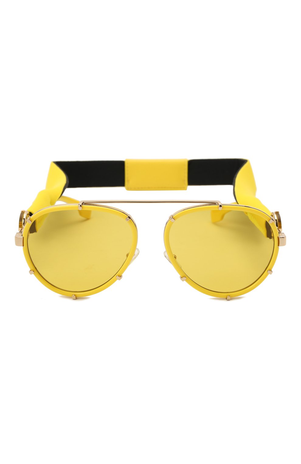 Женские солнцезащитные очки VERSACE желтого цвета, арт. 2232-14736D | Фото 7 (Кросс-КТ: С/з-унисекс; Региональные ограничения белый список (Axapta Mercury): RU; Тип очков: С/з; Очки форма: Авиаторы; Оптика Гендер: оптика-унисекс)