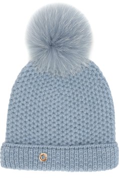 Детского шапка baby rougemont из кашемира LORO PIANA голубого цвета, арт. FAF8494 | Фото 1 (Материал: Текстиль, Кашемир, Шерсть; Материал сплава: Проставлено, Проверено; Нос: Не проставлено; Статус проверки: Проверено, Проверена категория)