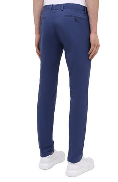 Мужские хлопковые брюки POLO RALPH LAUREN синего цвета, арт. 710644988 | Фото 4 (Силуэт М (брюки): Чиносы; Длина (брюки, джинсы): Стандартные; Случай: Повседневный; Материал внешний: Хлопок; Стили: Кэжуэл)