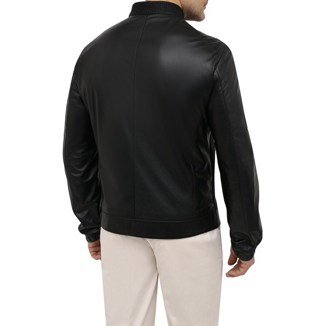 фото Кожаная куртка giorgio armani