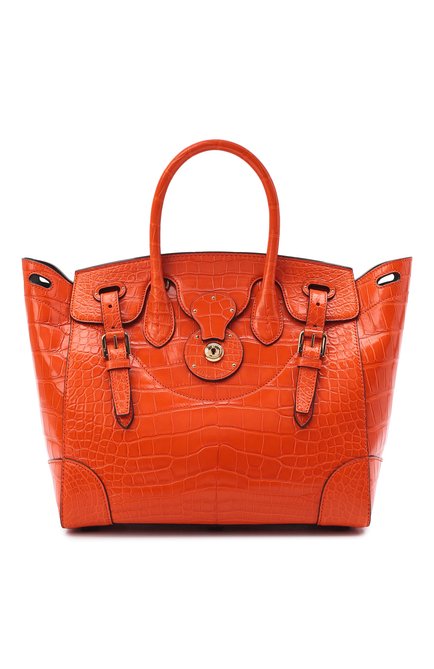 Женская сумка ricky 33 из кожи аллигатора RALPH LAUREN оранжевого цвета по цене 2570000 руб., арт. 435867089/AMIS | Фото 1