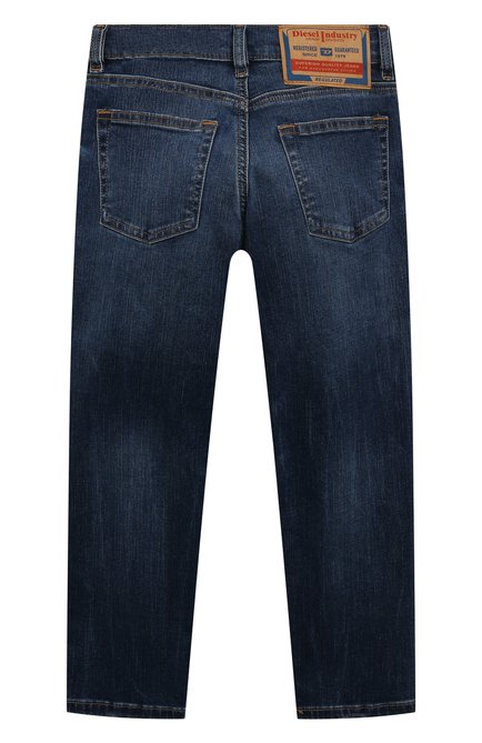 Детские джинсы DIESEL синего цвета, арт. J00808-KXBDJ | Фото 2 (Материал внешний: Хлопок; Детали: Потертости)