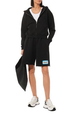 Мужского хлопковая толстовка VETEMENTS черного цвета, арт. UE63HD521B | Фото 2 (Стили: Спорт-шик; Женское Кросс-КТ: Толстовка-одежда, Кардиган-одежда)