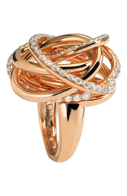Женские кольцо DE GRISOGONO бесцветного цвета, арт. 54101/03 | Фото 1 (Материал сплава: Желтое золото; Драгоценные камни: Бриллианты)