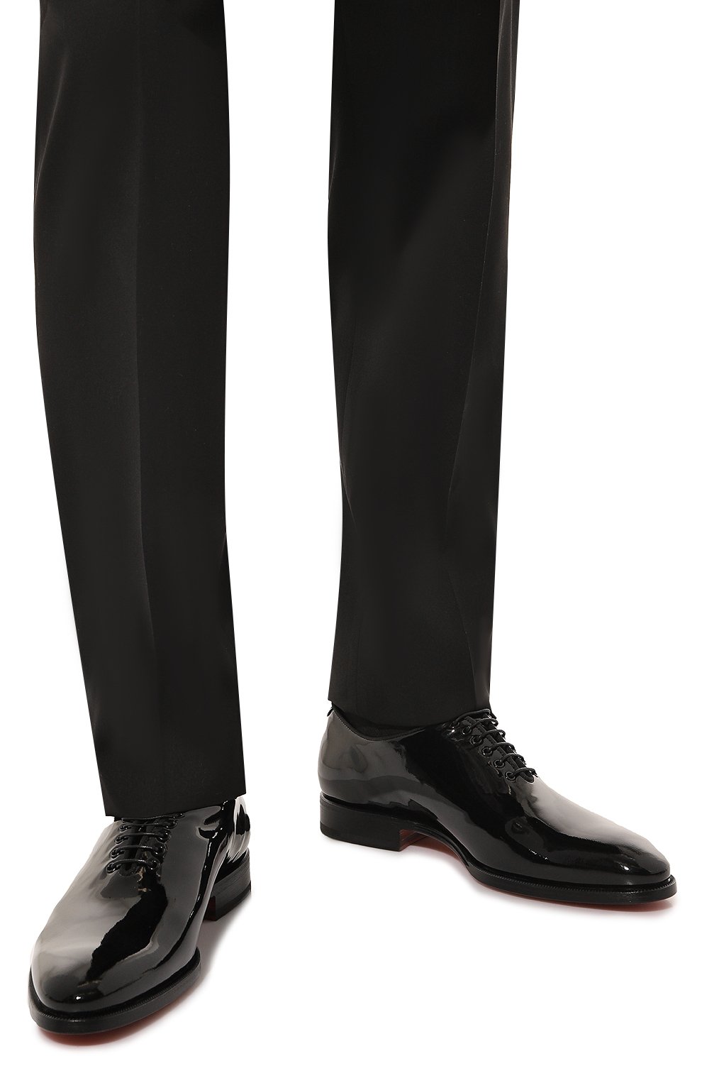 Мужские кожаные оксфорды W.GIBBS черного цвета, арт. 7255033/VERNICE | Фото 3 (Материал внутренний: Натуральная кожа; Стили: Классический)