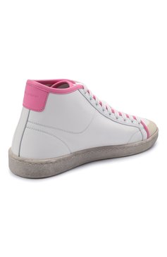 Женские кожаные кеды sl/39 SAINT LAURENT белого цвета, арт. 653489/00NI2 | Фото 4 (Кросс-КТ: хайтопы; Подошва: Платформа; Материал внешний: Кожа; Материал внутренний: Натуральная кожа; Материал сплава: Проставлено; Материал утеплителя: Без утеплителя; Драгоценные камни: Проставлено; Стили: Кэжуэл)