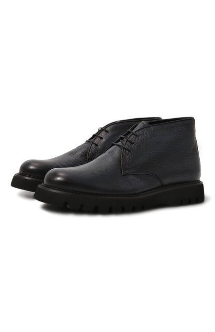 Мужские кожаные ботинки BARRETT темно-синего цвета по цене 69950 руб., арт. BASTIA-024.9 | Фото 1