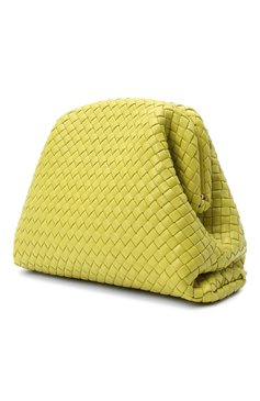 Женский клатч pouch BOTTEGA VENETA светло-зеленого цвета, арт. 639296/V01D0 | Фото 3 (Размер: medium; Материал: Натуральная кожа; Региональные ограничения белый список (Axapta Mercury): RU; Женское Кросс-КТ: Клатч-клатчи)