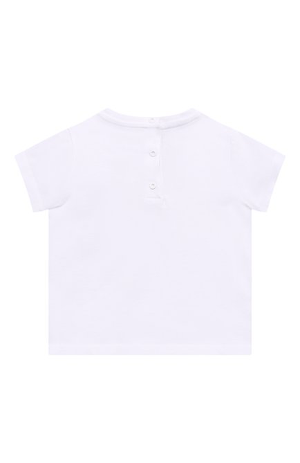 Детский хлопковая футболка BALMAIN белого цвета, арт. BS8051 | Фото 2 (Нос: Не проставлено; Материал внешний: Хлопок; Материал сплава: Проставлено)