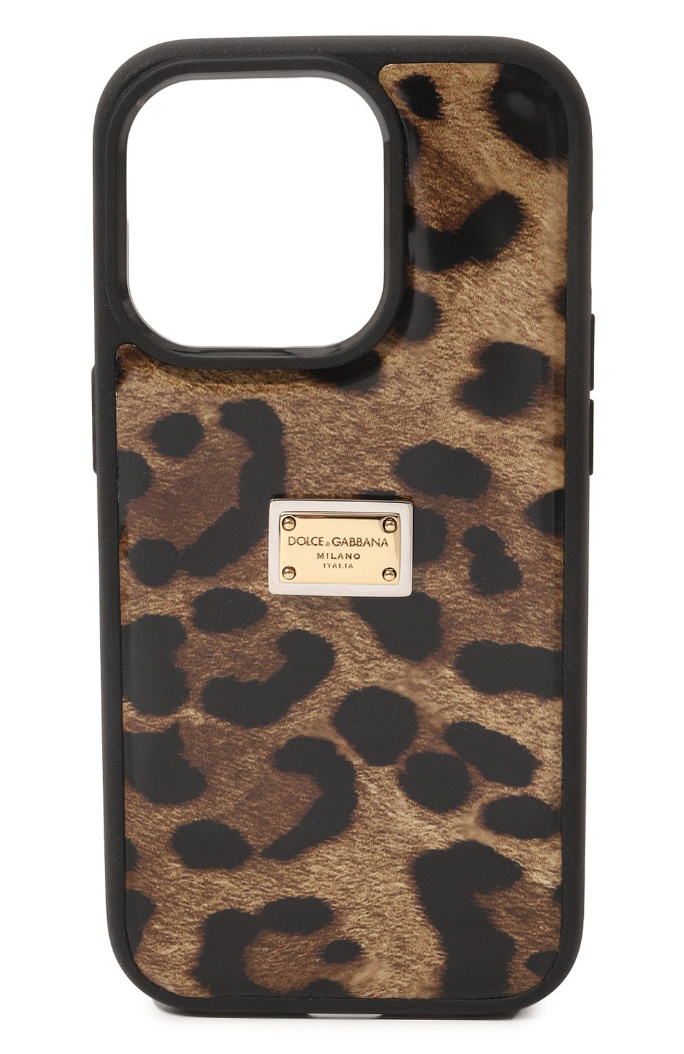 Кожаный чехол для iphone 14 pro DOLCE & GABBANA леопардового цвета, арт. BI3245/AM568 | Фото 1 (Региональные ограничения белый список (Axapta Mercury): Не проставлено; Нос: Не проставлено)