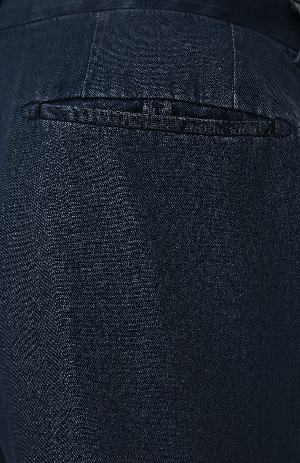 Мужские джинсы BRIONI темно-синего цвета, арт. RPAL0M/08D31/SABA | Фото 5 (Силуэт М (брюки): Прямые; Кросс-КТ: Деним; Длина (брюки, джинсы): Стандартные; Региональные ограничения белый список (Axapta Mercury): Не проставлено; Материал сплава: Проставлено; Материал внешний: Хлопок, Деним; Драгоценные камни: Проставлено; Стили: Кэжуэл)