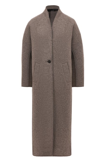 Женское шерстяное пальт о ISABEL BENENATO серого цвета по цене 246000 руб., арт. DW14F23 | Фото 1