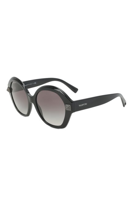 Женские солнцезащитные очки VALENTINO черного цвета, арт. 4086-50018G | Фото 1 (Тип очков: С/з; Региональные ограничения белый список (Axapta Mercury): RU; Очки форма: Круглые)