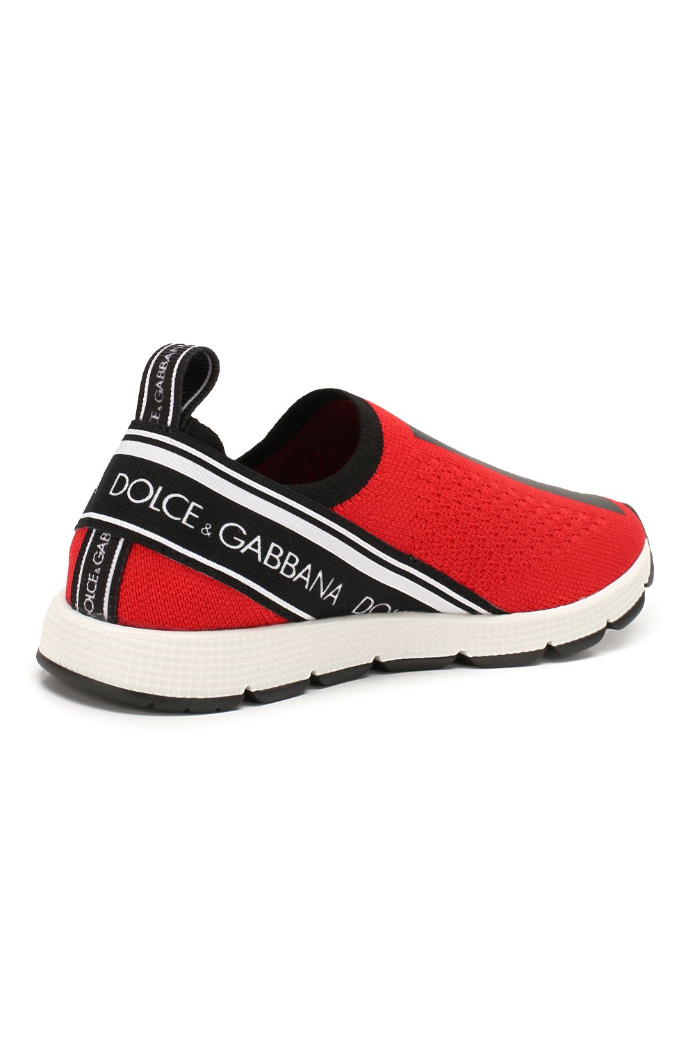 Мужского кроссовки DOLCE & GABBANA красного цвета, арт. D10723/AH677/29-36 | Фото 3 (Региональные ограничения белый список (Axapta Mercury): Не проставлено, RU; Стили: Гранж; Нос: Не проставлено)