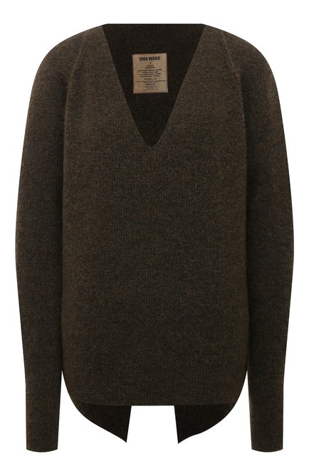 Женский шерстяной пуловер UMA WANG хаки цвета по цене 79950 руб., арт. W1 W UK7132 | Фото 1