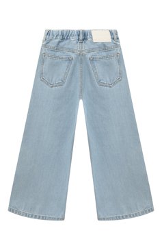 Детские джинсы MM6 голубого цвета, арт. M60209-MM00J | Фото 2 (Детали: На резинке; Материал внешний: Хлопок)
