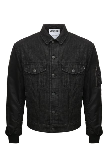 Мужская джинсовая куртка MOSCHINO черного цвета по цене 127000 руб., арт. A0637/5222 | Фото 1