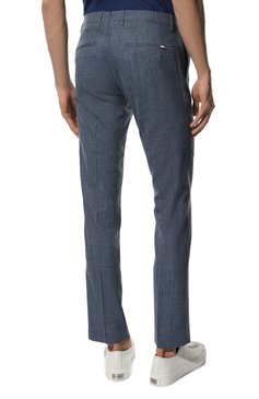 Мужские брюки из шерсти и шелка ANDREA CAMPAGNA синего цвета, арт. ZIP/1 WHITE/LP183U | Фото 4 (Материал внешний: Шерсть; Длина (брюки, джинсы): Стандартные; Случай: Повседневный; Материал подклада: Купро; Стили: Кэжуэл)