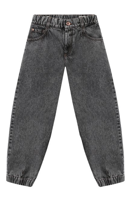 Детские джинсы BRUNELLO CUCINELLI серого цвета по цене 46900 руб., арт. BH188P453A | Фото 1