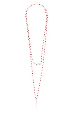 Женская кулон на цепочке hunger DZHANELLI красного цвета, арт. 15037 | Фото 1 (Материал: Серебро)