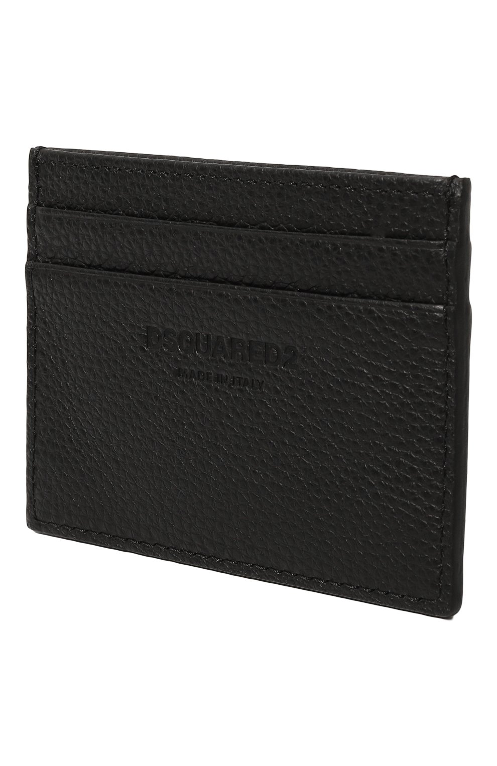 Мужской кожаный футляр для кредитных карт DSQUARED2 черного цвета, ар т. CCM0015/25103888 | Фото 2 (Материал: Натуральная кожа; Материал сплава: Проставлено; Нос: Не проставлено)