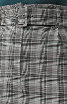 Женская юбка BOSS серого цвета, арт. 50420054 | Фото 5 (Материал внешний: Шерсть, Синтетический материал; Женское Кросс-КТ: Юбка-одежда; Длина Ж (юбки, платья, шорты): Миди)