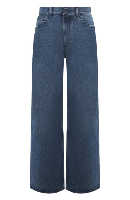 Женские джинсы MUST синего цвета, арт. DIANA B067 | Фото 1 (Драгоценные камни: Проставлено; Длина (брюки, джинсы): Стандартные; Материал внешний: Хлопок; Материал сплава: Проста влено)