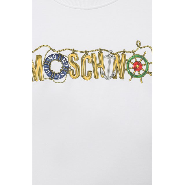 Хлопковая футболка Moschino H2M042/LBA00/10-14 Фото 3