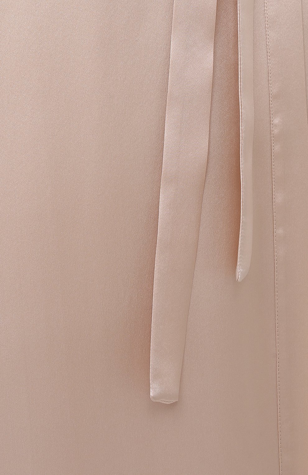 Женский шелковый халат MARJOLAINE светло-бежевого цвета, арт. Laurian | Фото 5 (Материал внешний: Шелк)