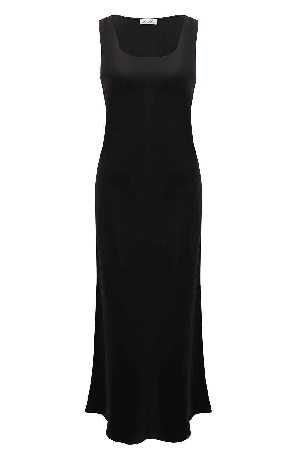 Женская шелковая сорочка LUNA DI SETA черного цвета, арт. VLST61011 | Фото 1 (Материал внешний: Шелк; Материал сплава: Проставлено; Нос: Не проставлено)