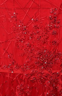 Детское платье-макси с шарфом CIAO KIDS красного цвета, арт. CK1711 | Фото 4 (Рукава: Короткие, Без рукавов; Материал внешний: Синтетический материал; Девочки Кросс-КТ: Платье-одежда; Статус проверки: Проверена категория)