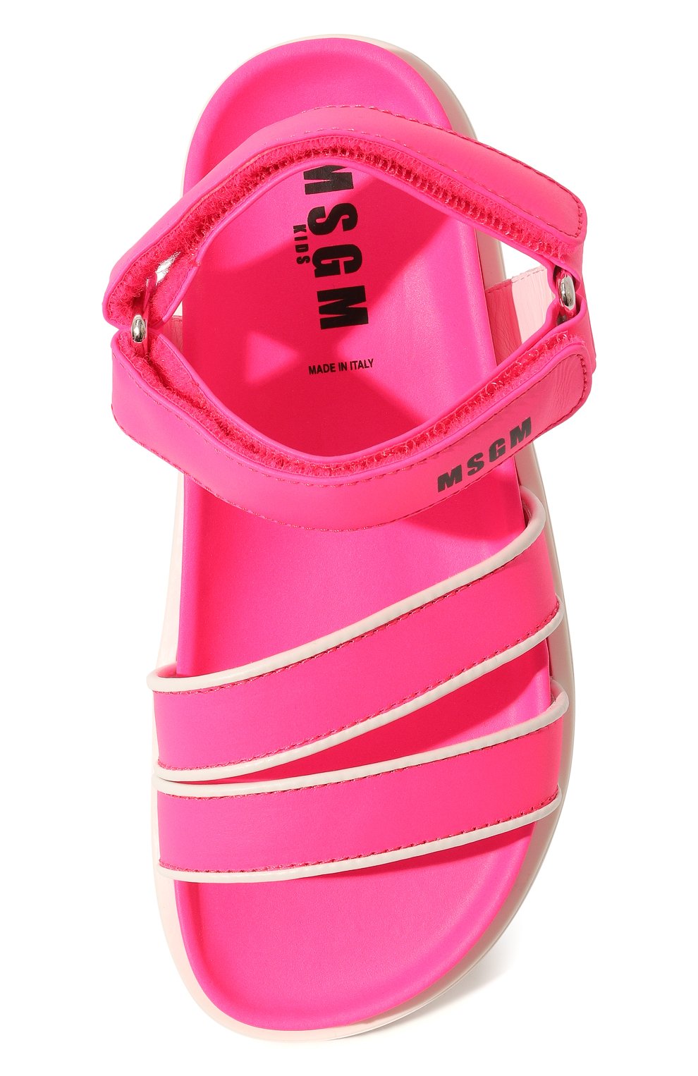 Детские сандалии MSGM KIDS розового цвета, арт. 74002/28-35 | Фото 4 (Материал внутренний: Натуральная кожа)