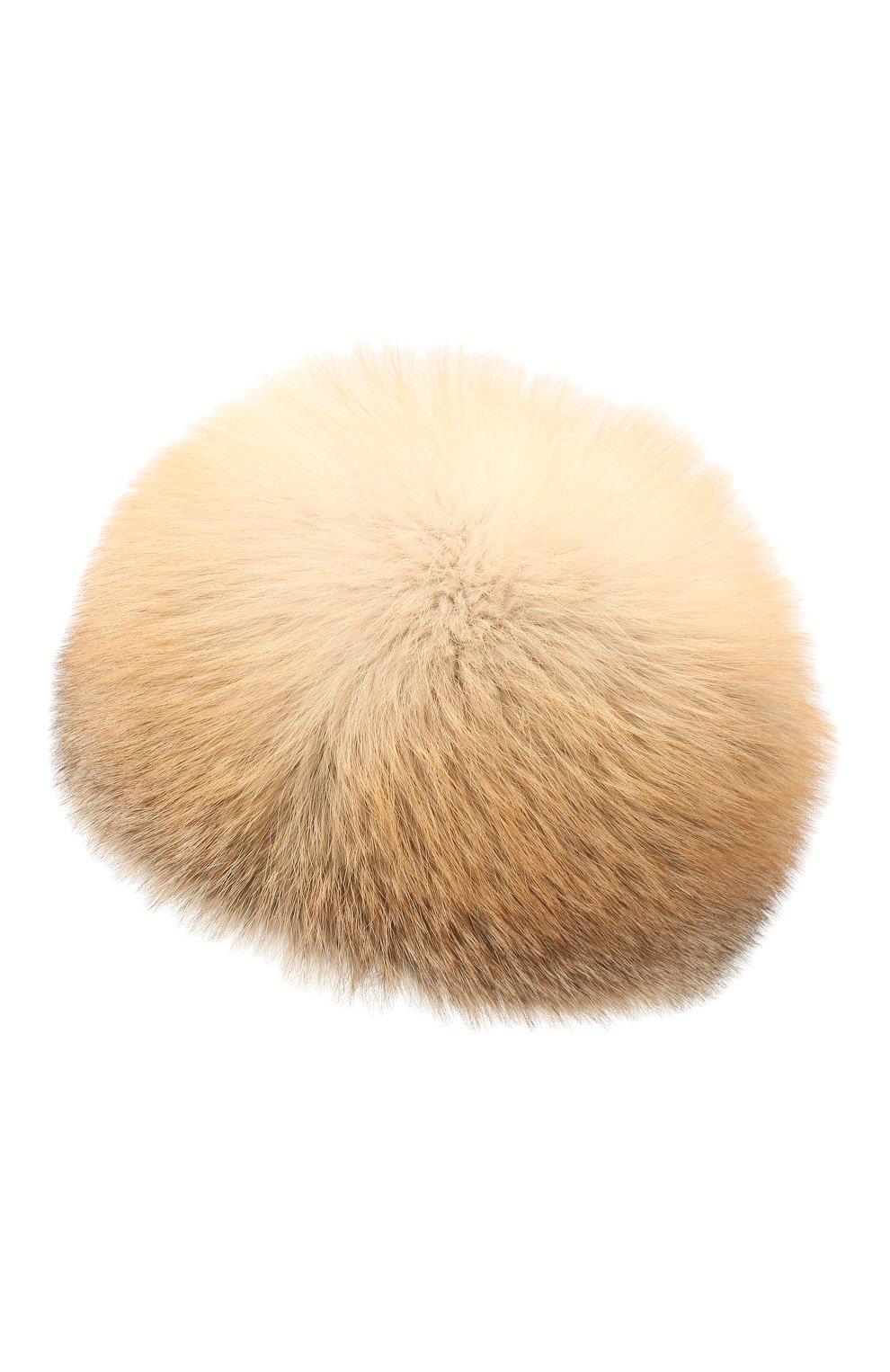 Женская шапка шарик из меха лисы FURLAND бежевого цвета, арт. 0015309010001600000 | Фото 2 (Материал: Натуральный мех)